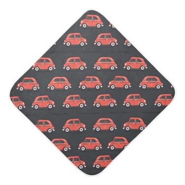 Imagem de Toalhas de bebê com capuz toalha de bebê absorvente ultra macia carro vermelho musselina algodão toalhas de banho para recém-nascidos crianças pequenas 35x35 polegadas