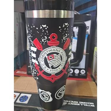 Imagem de Corinthians Copo Térmico Personalizado com Tampa e Canudo, 1200ML
