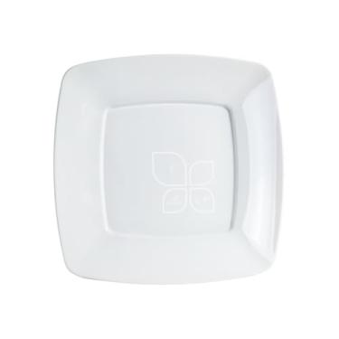 Imagem de Prato Quadrado 21 cm Branco – Total 140 Unidades