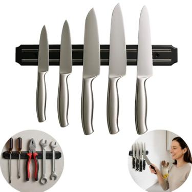 Imagem de Barra Magnética Organizadora para Facas de Cozinha e Ferramentas, Organizador Magnético de Parede, Suporte para Facas e Ferramentas, Montagem na Parede, Porta Utensílios para Cozinha e Oficina