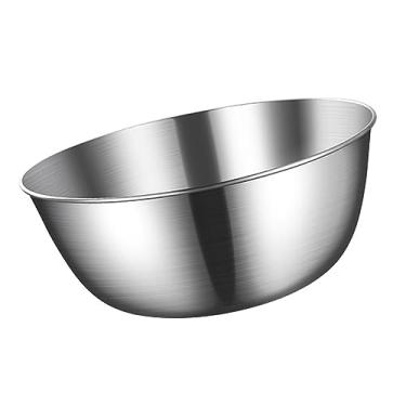 Imagem de Zhjvihx Bacia de Cozinha, Tigela de Mistura de Limpeza Simples de Grande Capacidade de Aço Inoxidável Espessado para Cozinha (28cm)