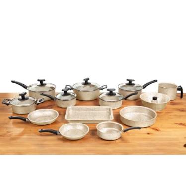 Imagem de Conjunto de Panelas Antiaderentes Teflon com Tampas de Vidro – Jogo 13 Peças Completo(Bianco)