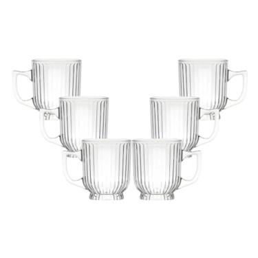 Imagem de Jogo de 6 Xícaras de Café Expresso em Vidro Transparente 90ml