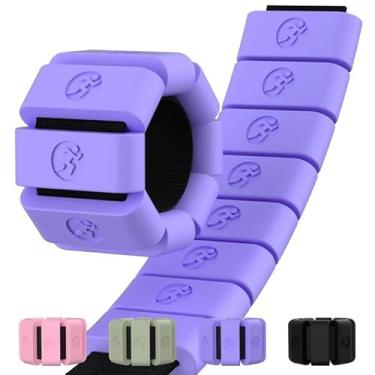 Imagem de Pesos de tornozelo de pulso para mulheres, peso de 700 g, antiderrapante, para mãos e pernas, para treinamento de força, caminhada, corrida, ioga, pilates e lilás para corrida