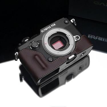 Imagem de Gariz HG-PENFBR Meia capa de couro genuíno para Olympus PEN-F Marrom