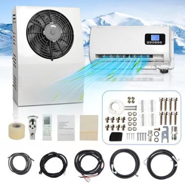 Imagem de Unidade CA de estacionamento de caminhão dividido de 12 V, ar condicionado inversor CC de 12 volts com controle remoto, resfriamento rápido silencioso de 950 W para semi-caminhão, ônibus, campista