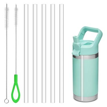 Imagem de Diumepo 5 canudos de substituição para bota Rambler YETI, canudos reutilizáveis compatíveis com YETI Rambler Jr. Garrafa isolada de 340 g, 510 g, 737 g, 1,020 g, 1,814 g, acessórios para garrafa Yeti,