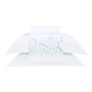 Imagem de Jogo Cama Casal Buddemeyer 300 Fios Bud Vision Blue Daisy