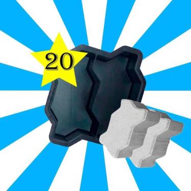 Imagem de Pacote com 20 Formas Plástica Dupla Para Bloquete 16 Faces Intertravad