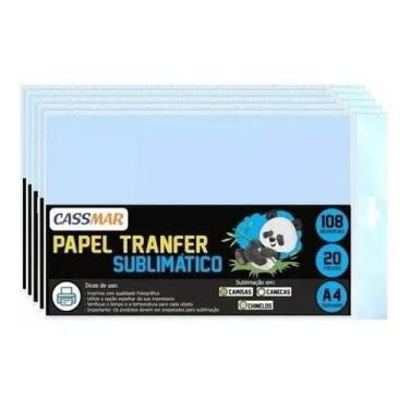 Imagem de Papel Transfer Azul Sublimático A4 Cassmar 100 Folhas