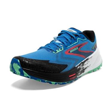 Imagem de Brooks Tênis de corrida masculino Catamount 3 Trail, Victoria Blue Black Spring Bud, 8