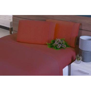 Imagem de Lençol Queen 3 Peças C/Elástico Percal 100% Algodão 200 Fios - Mtr Enx