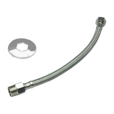 Imagem de Engate Mangueira Flexível Trançado Aço 1/2 60Cm Quente Fria