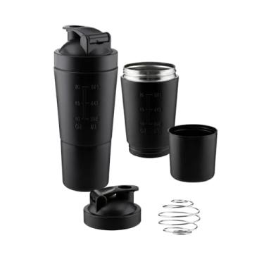 Imagem de Garrafa Coqueteleira em Inox Preta 750ml Shake Gym – Prático, Funcional e Ideal para o Dia a Dia