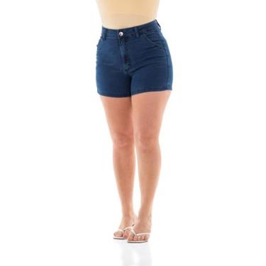 Imagem de Shorts Jeans Feminino Arauto Hot Pants, Azul escuro, 40