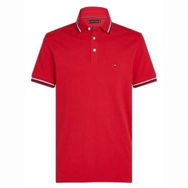 Imagem de Camisa Polo Tommy Hilfiger Tipped Slim Fit Seasonal Rosa-Masculino