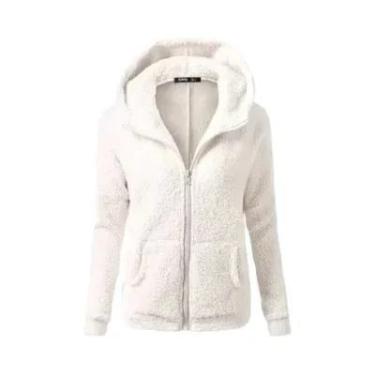 Imagem de Jaqueta Feminina Quente De Moletom Com Capuz Para Outono Inverno, Casa