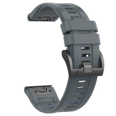 Imagem de U-LIMVE Pulseira de relógio para Garmin Fenix 8 de 51 mm/Fenix 7X/Fenix 6X/Fenix 5X/Fenix 3/Quatix 8 de 51 mm/Tactix 8 de 51 mm, pulseira de silicone de 26 mm