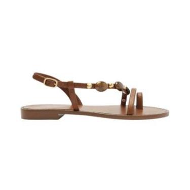 Imagem de Sandália Rasteira Tira Diagonal Pedras Lançamento Arezzo-Feminino