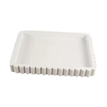 Imagem de Generic Bandeja de servir de madeira para decoração de cozinha estilo fazenda, travessa moderna de madeira para servir, bandeja otomana estilo fazenda para