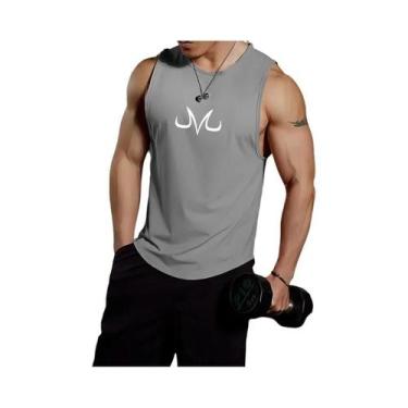 Imagem de Camiseta Sem Mangas Masculina Para Fitness Anime M Esportiva Lazer Cor