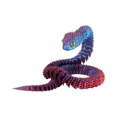 Imagem de Figurinha De Cobra Viper Impressa Em 3D Colorida Com Juntas Móveis, Si