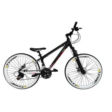 Imagem de Bicicleta Aro 26 Vikingx Tuff X44 Alumínio 21v DH Freeride Rodas Vmaxx Freio a Disco-Unissex