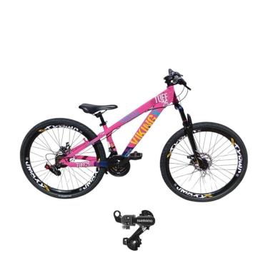Imagem de Bicicleta 26 VikingX T25 24v Cambio Shimano Traseiro Pneu Aro 26 Balão Preto-Unissex