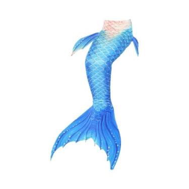 Imagem de Fantasia De Cauda De Sereia Para Meninas, Tecido Altamente Elástico E 