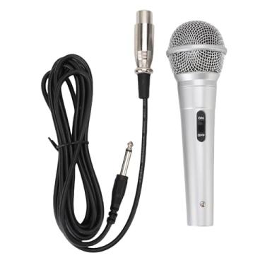 Imagem de XUXHOU Microfone Com Fio, Microfone Vocal Portátil Dinâmico Cardióide de 6.5mm para Alto-falantes karaokê Máquina de Cantar Misturador Amp