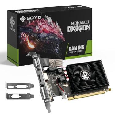 Imagem de SOYO Placa gráfica de baixo perfil AMD Radeon R5 230, placa de vídeo DDR3 de 2 GB de 64 bits com HDMI 1.3A/VGA/DVI PCI Express x16 2.0 GPU de computador com fator de forma pequeno (resfriamento de