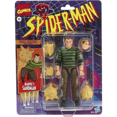 Imagem de SpiderMan Marvel Legends Series Retro Comics - Sandman Homem Areia 15 Cm Articulado – Hasbro 
