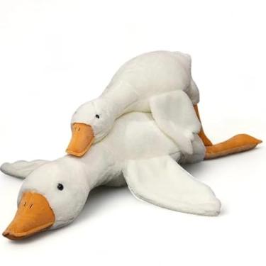 Imagem de Pato de Pelucia, Brinquedo de Pelucia Pato Fofo Deitado, Amigo de Dormir (90cm)