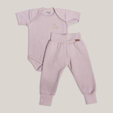 Imagem de Conjunto Body Basic Manga Curta e Mijão Abraço Feminino - 2 Peças Linh