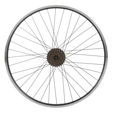 Imagem de Aro de bicicleta de liga Hiland 66.0 cm x 4.4 cm para pneu de 1,75 a 2,215 polegadas, conjunto de rodas MTB dianteiro e traseiro para freio Dis com roda livre de 7 velocidades, parafuso no eixo