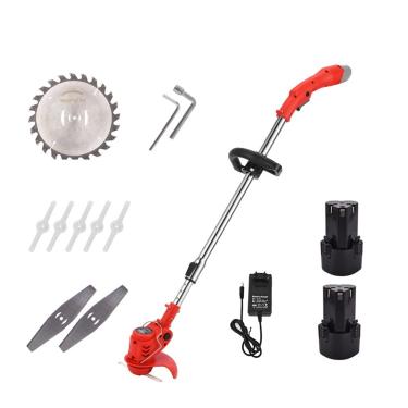 Imagem de Cortador de grama elétrico Cortador de grama elétrico pequeno multifuncional doméstico capinadores recarregável portátil máquina de gramado de jardim cortador de grama de íon de lítio sem ruído e ba