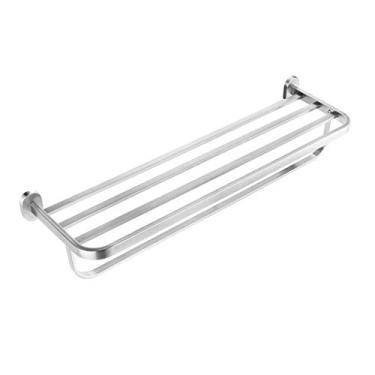 Imagem de CGKs6anmU Toalheiro de aço inoxidável 304 trilhos de toalha duplos montados na parede, barras, cabide de toalha de banho, prateleira, acessórios de casa de banho, cabide de toalha de pendurar