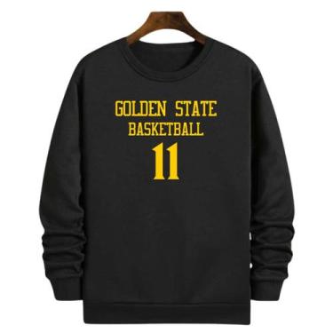 Imagem de Blusa Moletom Gola Basquete Golden State Basketbal número 11 - Loja Cl