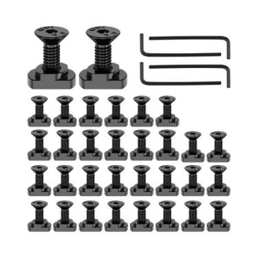 Imagem de Kit De Parafuso E Porca M4 Mlok Com 40 Pares, Porca T De Aço De 12mm, 