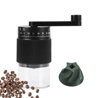 Imagem de Moedor de café manual - 95 rebarbas de cerâmica, ajustável grosso a fino, 30 g de grãos e 80 ml em pó, alça destacável para expresso, prensa francesa, acampamento