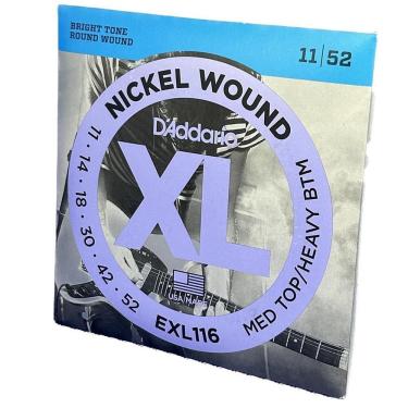 Imagem de Encordoamento Guitarra 11-52 Exl116 D`Addario Nickel Wound