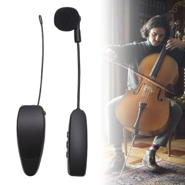 Imagem de Diyeeni Microfone de Instrumento Sem Fio UHF para Guitarra Acústica, system de Microfones Com Ventosa Com Transmissor e Adaptador de 6,35 Mm, Alcance de 30 M, para Músicos, Performance