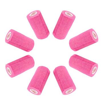 Imagem de Fita adesiva veterinária de 10 cm a granel (rosa neon) (pacote com 6) rolo autoadesivo aderente de aderência flexível para cães, gatos, animais de estimação, cavalo