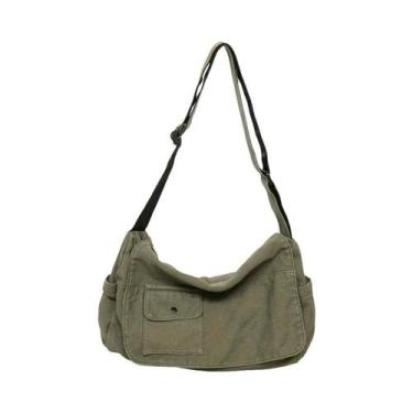 Imagem de Bolsa Mensageiro Casual De Lona De Grande Capacidade Ajustável Para Ho