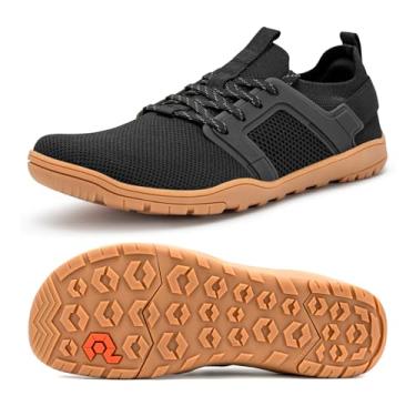Imagem de Pulltop Tênis de corrida feminino Barefoot Trail – bico largo | sola zero drop | Tênis de treino minimalista Crossfit, Wt06w | Preto, 7 Wide