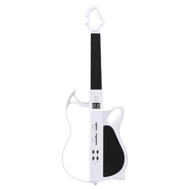 Imagem de Naroote Brinquedo de Guitarra Elétrica Sem Cordas para Crianças Com Luzes LED para Exploração Musical, Guitarra Inteligente Recarregável para Meninos e Meninas de 3 Anos ou Mais (Branco)
