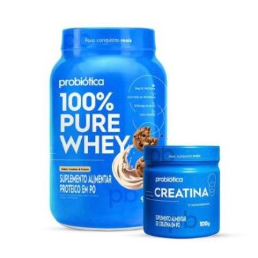 Imagem de Combo Whey 100% Pure 900g e Creatina Pura 100g Probiótica-Unissex