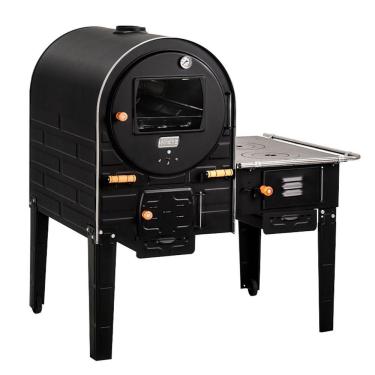 Imagem de Forno A Lenha Com Fogão Tamanho Médio Com Interno Em Inox 430