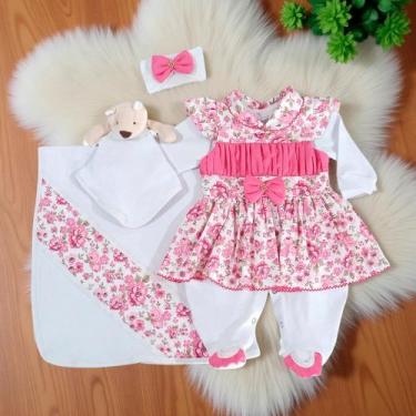 Imagem de Saída Maternidade Menina Charlote 05 Peças Roupas de Bebê - Maria's Ba