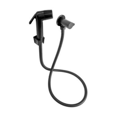 Imagem de Ducha Higiênica Lavatório Chuveirinho Preto Fosco 1/4 Volta - Shop Hid